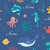 Kit Manta + Naninha Algodão - Tema Fundo do Mar Azul - comprar online