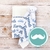 Kit Manta + Naninha Plush - Tema Bigode