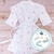 Robe Adulto Tricot - Tema Coelho Azul