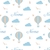 Touca Algodão - Tema Voo de Balão Azul - comprar online