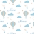 Pijama Macacão Algodão - Tema Voo de Balão Azul - comprar online