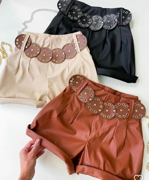 Short couro fake - comprar online