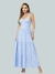 Vestido Longo Elegante Feminino Com Alça Ajustável Com Bojo Festa Tricoline - Donna Martins