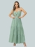 Vestido Longo Elegante Feminino Com Alça Ajustável Com Bojo Festa Tricoline - comprar online