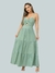 Vestido Longo Elegante Feminino Com Alça Ajustável Com Bojo Festa Tricoline