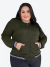 Imagem do Jaqueta Bomber Feminina Plus Size Casaco Com Bolsos