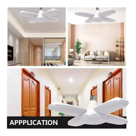 Bombillo Lampara Led Plegable 4 Aspas Alta Iluminación