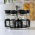 Set X6 condimenteros especiero giratorio frascos vidrio