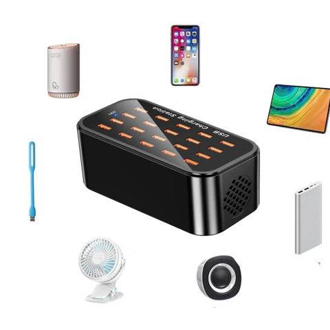 Estación de carga usb carga rápida con 20 puertos