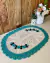 Tapete Oval P 1,20m x 85cm Bordado Flor Crochê Artesanal - loja online