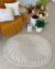 Tapete Pequeno Oval Folha Torta 1,30mx85cm - comprar online