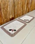Imagem do Kit 2 Tapetes 60x50cm Retangular Tijolinho Bordado