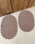 Kit 2 Tapetes Oval Losango 70 x 45cm Crochê Artesanal - comprar online