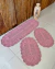 Kit Tapete e Passadeira Cozinha Oval 3 Peças Leque Colorido Crochê Artesanal - comprar online