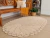 Tapete Grande Oval 1,80x1,15m Folha Torta Cru Crochê Artesanal - comprar online