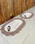 Kit 2 Tapetes 70x50cm Oval Bordado Crochê Artesanal - Crochê Maria Veronez