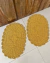 Kit 2 Tapetes Oval Losango 70 x 45cm Crochê Artesanal - comprar online