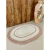 Tapete Oval Vezinho Pequeno 65x45cm Crochê Artesanal - loja online