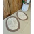 Kit 2 Tapetes 65x45cm Oval Telinha Crochê Artesanal