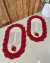 Kit 2 Tapetes 70x50cm Oval Bordado Crochê Artesanal - comprar online