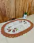 Tapete Oval P Bordado Coruja 1,20m x 85cm Crochê Artesanal - comprar online