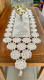 Caminho De Mesa 1,65mx45cm M Barbante Fino Crochê Artesanal - Crochê Maria Veronez