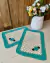 Imagem do Kit 2 Tapetes 60x50cm Retangular Tijolinho Bordado