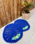Imagem do Kit 2 Tapetes Oval P 55x40cm Colorido Bordado Crochê Artesanal