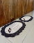 Kit 2 Tapetes 70x50cm Oval Bordado Crochê Artesanal - loja online