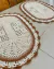Kit 2 Tapetes Oval Algodão 70cm x 45cm Crochê Artesanal - Crochê Maria Veronez