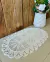 Tapete Oval Beira de Cama Especial 95x60cm Crochê Artesanal