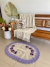 Imagem do Tapete Oval P 1,20m x 85cm Bordado Flor Crochê Artesanal