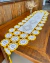 Caminho De Mesa 1,50m Branco Com Detalhe Colorido Crochê - loja online