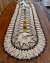 Caminho De Mesa 1,30mx40cm Oval Tons De Inverno Artesanal