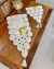 Caminho De Mesa 1,65mx45cm M Barbante Fino Bordado Crochê - loja online