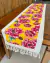 Caminho Trilho De Mesa 2,00m x 40cm Tear Chita Duplaface
