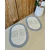 Kit 2 Tapetes 65x45cm Oval Telinha Crochê Artesanal - loja online