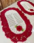 Kit 2 Tapetes 70x50cm Oval Bordado Crochê Artesanal