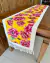 Caminho Trilho De Mesa 2,00m x 40cm Tear Chita Duplaface - Crochê Maria Veronez