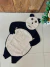 Tapete Infantil Panda 95x60cm Crochê Artesanal