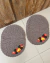 Kit 2 Tapetes Oval P 55x40cm Colorido Bordado Crochê Artesanal