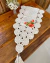 Caminho De Mesa 1,65mx45cm M Barbante Fino Bordado Crochê