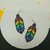 Perler Beads Earrings - Rainbow Feather - buy online