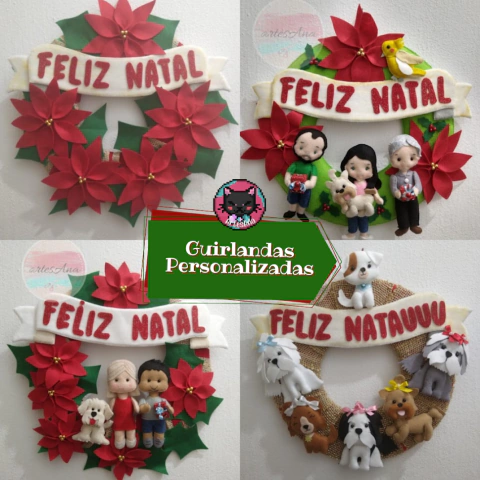 Guirlanda de feltro Personalizada - Natal