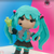 Felt standee doll - Hatsune Miku ( Vocaloid )