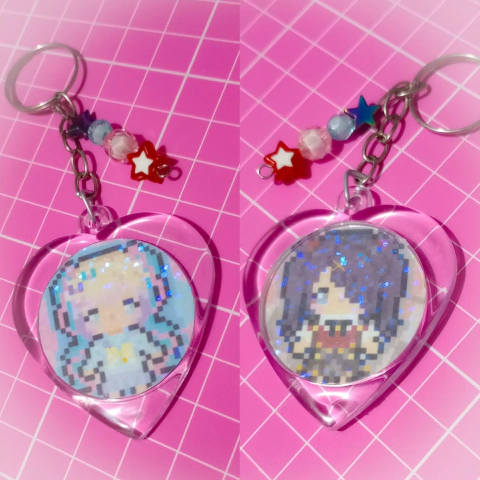Chaveiro de acrílico coração - Needy Streamer Overload ( Coleção Hana )
