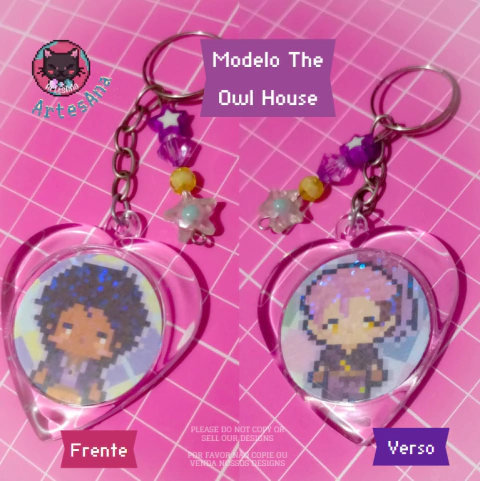 Chaveiro de acrílico coração - A Casa da Coruja / Lumity ( Coleção Hana ) - comprar online