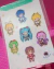 Cartela de adesivos holográficos - Vocaloid - ArtesanaShop