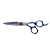 Tesoura Cheema® Profissional Fio Navalha 7" Puro Deluxe - Cores Preto, prata e azul - loja online