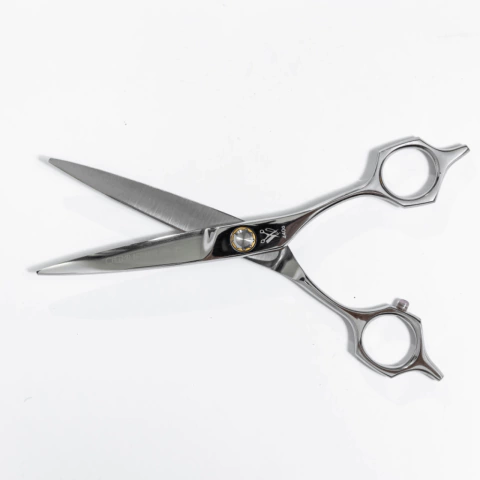 Tesoura Cheema® Profissional com Rolamento de Esfera Fio Navalha 7" Pro Cut Double - Cor Prata - comprar online